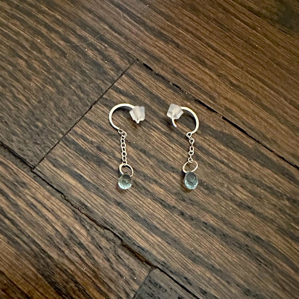 Sundance Melissa Joy Manning Earrings Blue Topaz And Silver